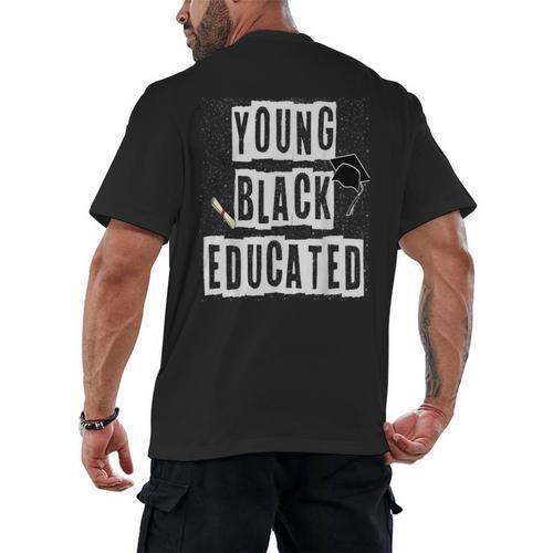 Graduation Young Educated For Men And Women Men's Back Print T-Shirt - Best Gift Smart
