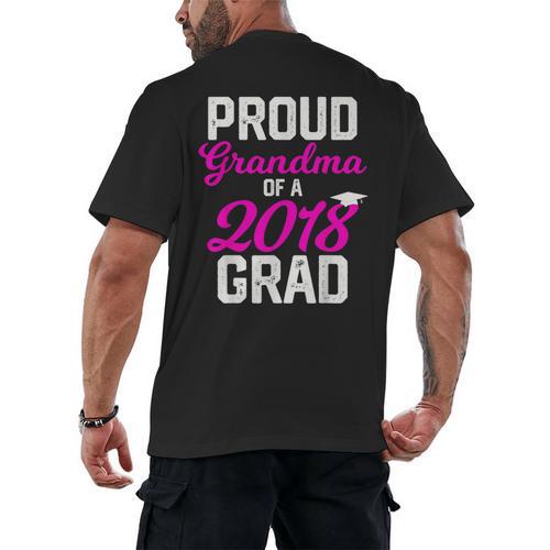 Grandma Graduation Shirt 2018 High School College Grad Men's Back Print T-Shirt - Best Gift Smart