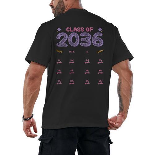Grow With Me Graduation First Day Of School Class Of 2036 Men's Back Print T-Shirt - Best Gift Smart