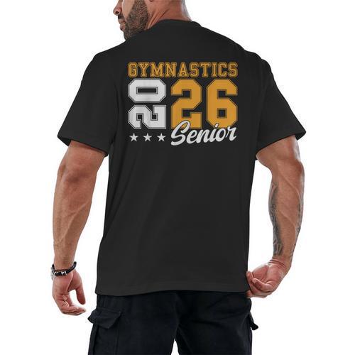 Gymnastics Senior Night Gymnastics Senior 2026 Graduation 17 Men's Back Print T-Shirt - Best Gift Smart
