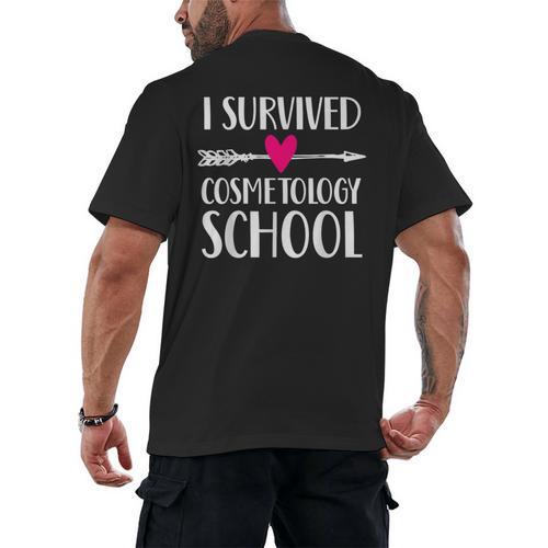 Hairstylist Cosmetology School Graduation Graduate Tee Men's Back Print T-Shirt - Best Gift Smart