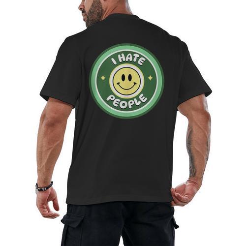 I Hate People Saying For Introverts Men's Back Print T-Shirt - Raresse