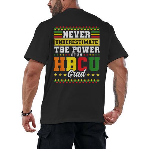 HBCU Grad Historically College Graduation Men's Back Print T-Shirt - Best Gift Smart
