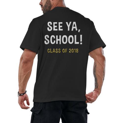 High School Graduation Class Of 2018 Shirt Men's Back Print T-Shirt - Best Gift Smart