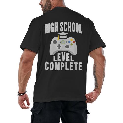 High School Graduation Shirt Gamer Graduation Men's Back Print T-Shirt - Best Gift Smart