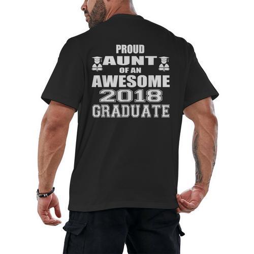 High School Graduation T Shirt College Graduation Aunt Men's Back Print T-Shirt - Best Gift Smart