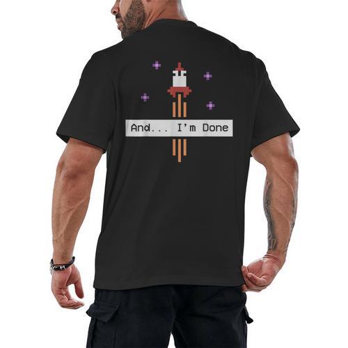 And I'm Done Rocket Graduation Retro Look Men's Back Print T-Shirt - Best Gift Smart