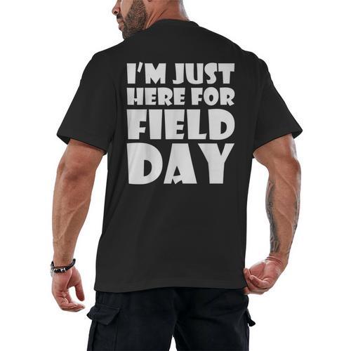 I'm Just Here For Field Day For Graduation 2018 T-Shirt Men's Back Print T-Shirt - Best Gift Smart