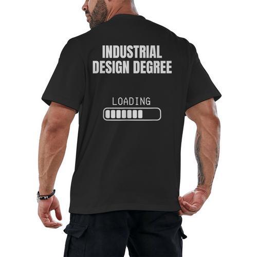 Industrial Degree Loading Student Graduation Men's Back Print T-Shirt - Best Gift Smart