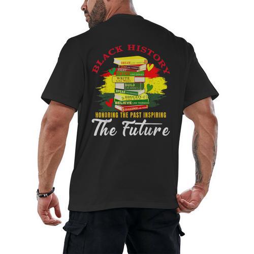 Inspired Book History Leaders Celebrate History Month Men's Back Print T-Shirt - Bookorys