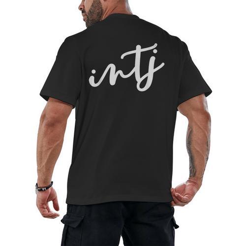 INTJ Introvert Myers Briggs Personality Type Men's Back Print T-Shirt - Raresse