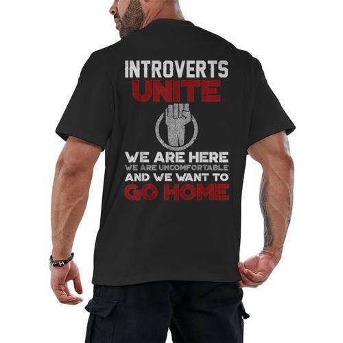 INTP Introverts Unite Anti Social For Men Women Men's Back Print T-Shirt - Raresse