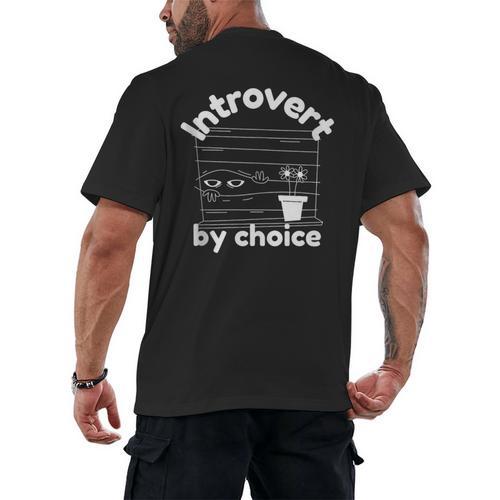 Introvert By Choice Men's Back Print T-Shirt - Raresse