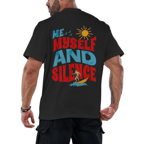 Introvert Relaxation Me Myself And Silence Summer Vacation For Men Women Men's Back Print T-Shirt - Raresse