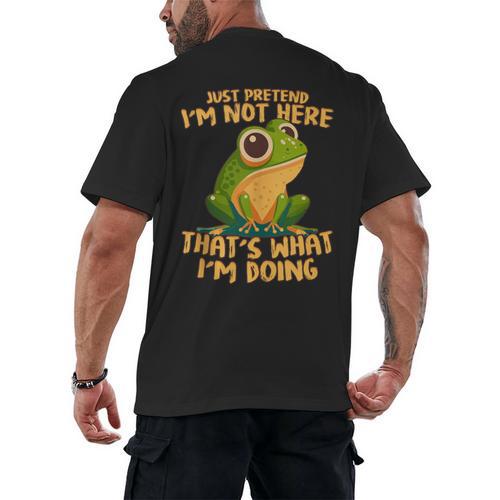 Introverts Thats What Im Doing Just Pretends Men's Back Print T-Shirt - Raresse