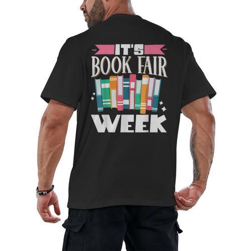 It's Book Fair Week Men's Back Print T-Shirt - Bookorys