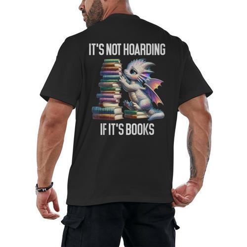 It's Not Hoarding If It's Books ShirtDragon Reading Book Men's Back Print T-Shirt - Bookorys DE