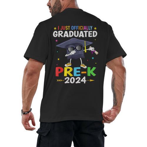 I Just Officially Graduated Pre k Graduation 2024 Pre-K Kids Men's Back Print T-Shirt - Best Gift Smart