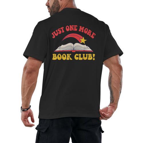 Just One More Book Club Bookish Hippie Men's Back Print T-Shirt - Bookorys DE