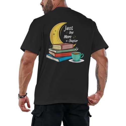Just One More Chapter Love Book Reading Men's Back Print T-Shirt - Bookorys