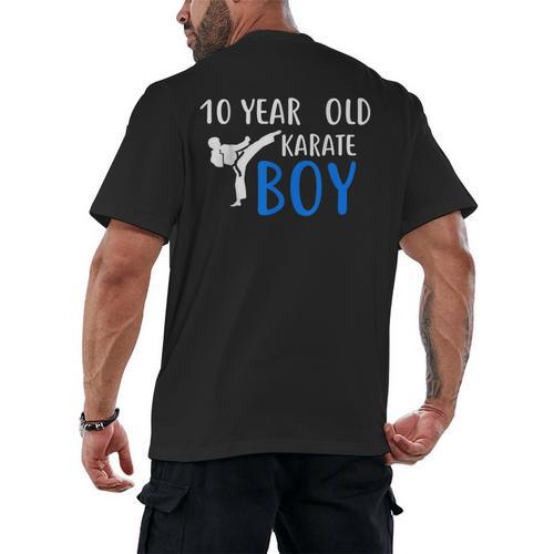 Karate Boy 10 Year Old Kids Shirt Graduation Men's Back Print T-Shirt - Best Gift Smart
