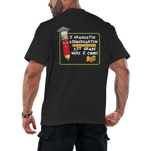 Kids Kindergarten Graduation Students Going To 1st Grade Men's Back Print T-Shirt - Best Gift Smart