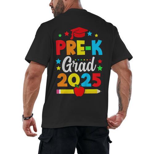Kids Pre-K Grad 2025 Preschool Graduation 2025 Men's Back Print T-Shirt - Best Gift Smart