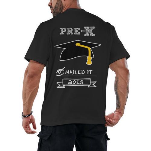 Kids Pre-K School Graduation Nailed It 2018 TShirt Boy Girl Men's Back Print T-Shirt - Best Gift Smart