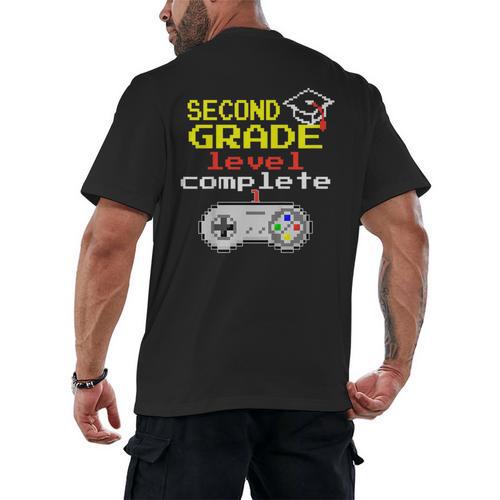 Kids Second Grade Graduation Video Game Shirt Men's Back Print T-Shirt - Best Gift Smart
