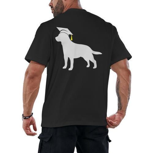 Labrador Retriever Graduation Dog Graduate For Men Women Kids Men's Back Print T-Shirt - Best Gift Smart
