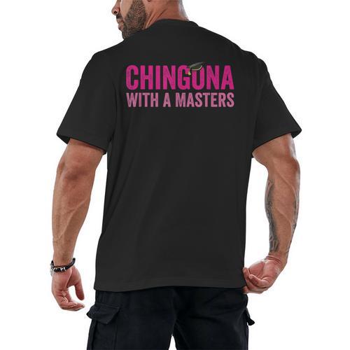 Latina Graduation Educated Latina Chingona With A Masters Men's Back Print T-Shirt - Best Gift Smart