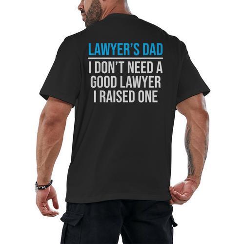 Lawyer's Dad Father Law School Graduation Men's Back Print T-Shirt - Best Gift Smart