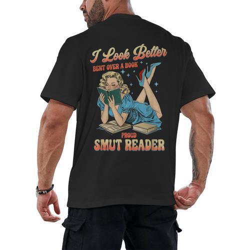 I Look Better Bent Over A Book Proud Smut Reader Adult Humor Men's Back Print T-Shirt - Bookorys CA