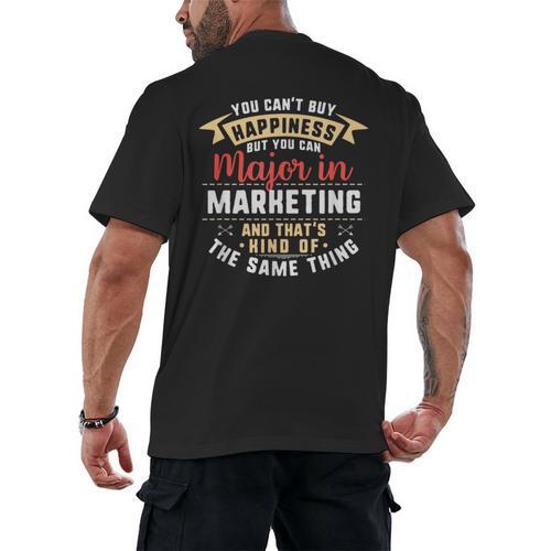 Marketing Major Student Shirt Graduation College Men's Back Print T-Shirt - Best Gift Smart
