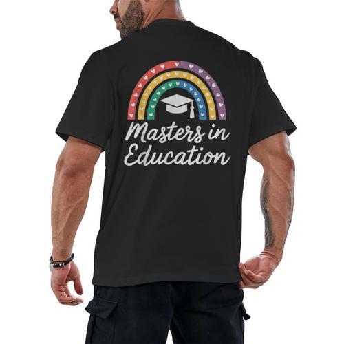 Masters Degree In Education Graduation Matching Graduate Men's Back Print T-Shirt - Best Gift Smart