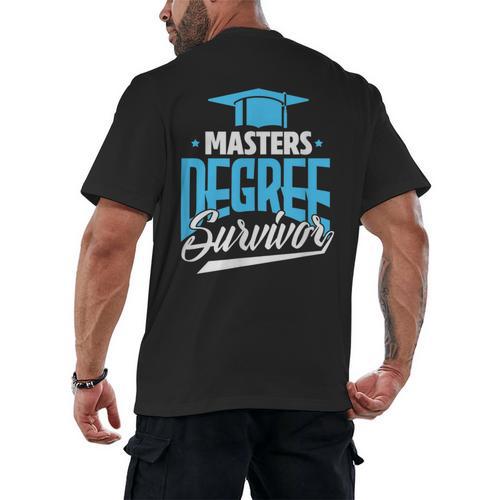 Master's Degree Graduation Masters Degree Survivor Men's Back Print T-Shirt - Best Gift Smart