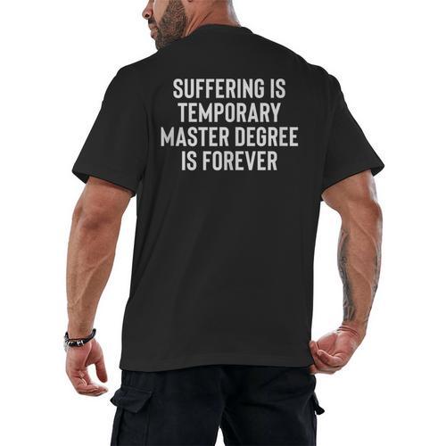 Masters Degree Graduation MBA Student Party Decor Men's Back Print T-Shirt - Best Gift Smart