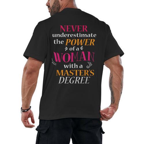 Masters Degree Graduation MPH Social Work Men's Back Print T-Shirt - Best Gift Smart