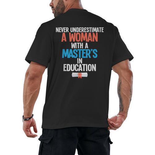 Masters In Education Degree Graduation Women MeD Men's Back Print T-Shirt - Best Gift Smart