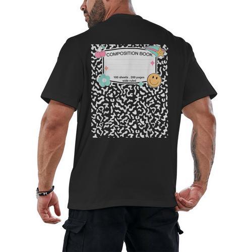 Matching Group Halloween Teacher Composition Book Notebook Men's Back Print T-Shirt - Bookorys AU