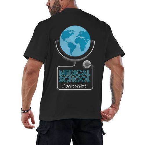 Medical School Survivor Med Graduation Men's Back Print T-Shirt - Best Gift Smart