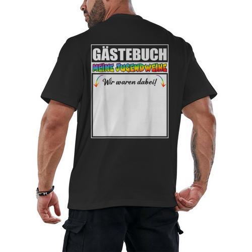 Meine Jugendweihe Guest Book Colourful Wir Waren Dabei MäDchen German Men's Back Print T-Shirt - Bookorys