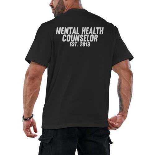 Mental Health Counselor Graduation Men's Back Print T-Shirt - Best Gift Smart