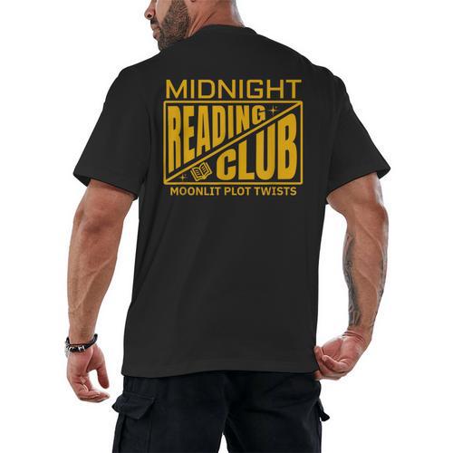 Midnight Reading Club Night Owl Book Readers Men's Back Print T-Shirt - Bookorys CA