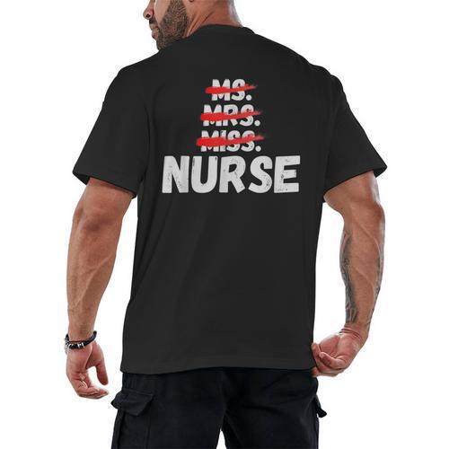 MsMrs Miss NURSE Nursing Graduation Men's Back Print T-Shirt - Best Gift Smart