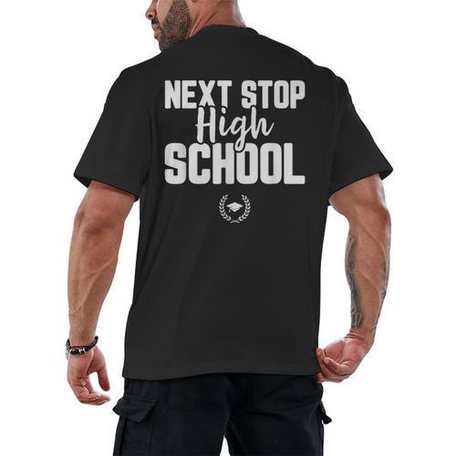 Next Stop High School Graduation T-Shirt Men's Back Print T-Shirt - Best Gift Smart