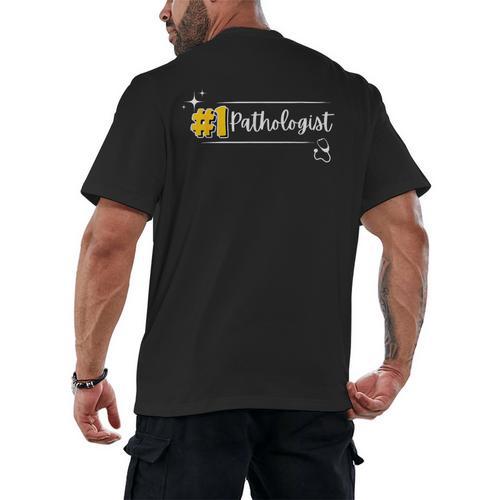 No 1 Pathologist Graduation Anniversairy Birthday Hospital Men's Back Print T-Shirt - Best Gift Smart
