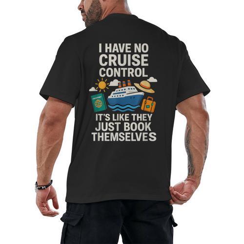 I Have No Cruise Control-It's Like They Book Themselves Men's Back Print T-Shirt - Bookorys DE