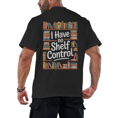 I Have No Shelf Control Book Lovers Vintage Floral Men's Back Print T-Shirt - Bookorys AU