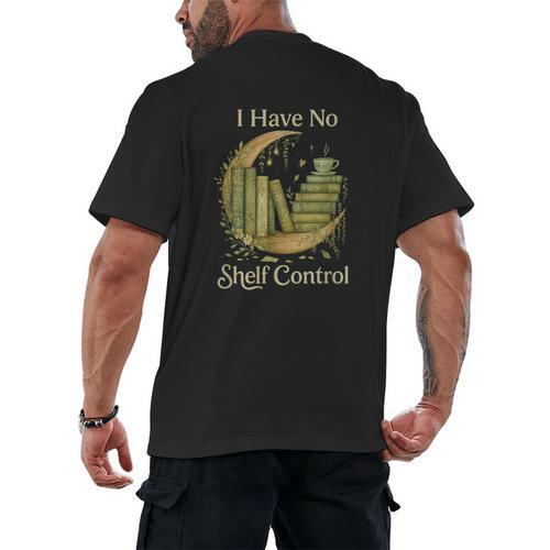 I Have No Shelf Control Moon Books Cottagecore Men's Back Print T-Shirt - Bookorys